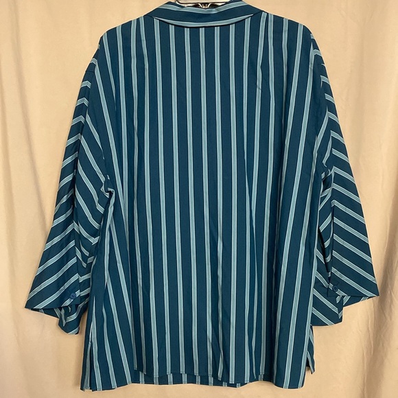 NWT Lafayette 148 New York Maryana Top Size 2X Color Pacific Multi Teal - Picture 5 of 8